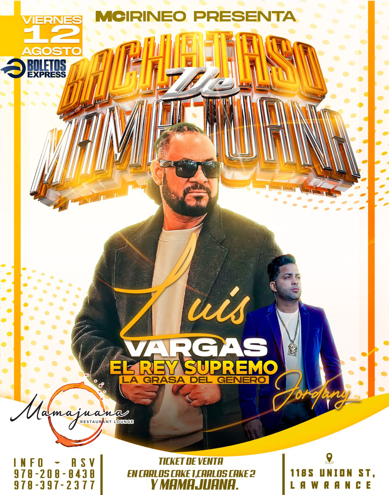 LUIS VARGAS Y JORDANY Tickets - BoletosExpress