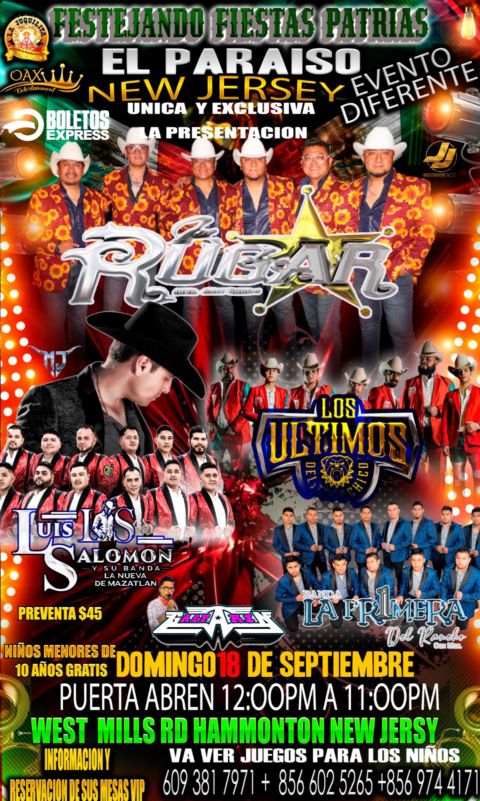 LOS RUGAR | LUIS SALOMON Y SU BANDA Tickets - BoletosExpress