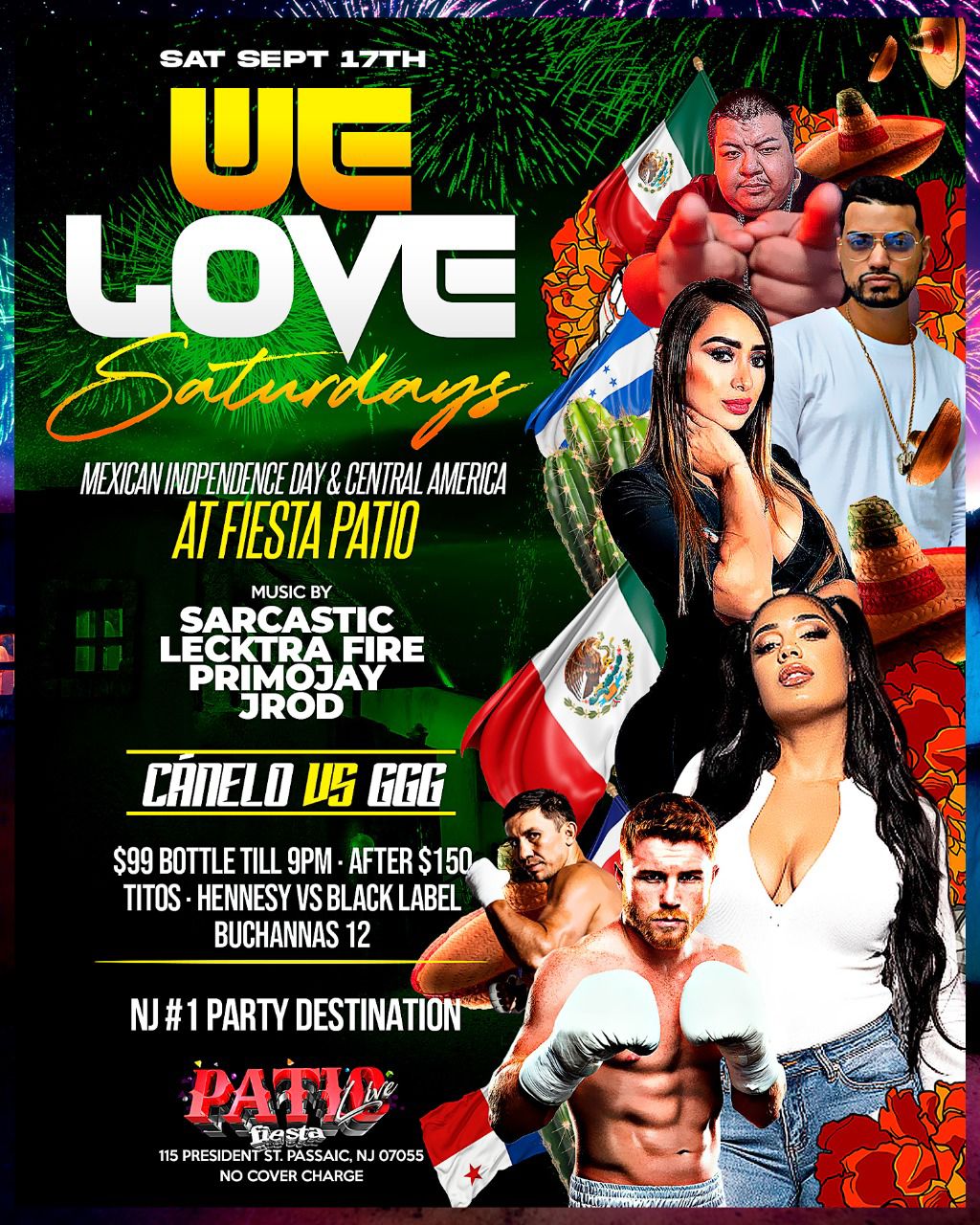 WE LOVE SATURDAY MEXICAN INDEPENDENCE DAY & CENTRAL AMERICA, CANELO VS ...