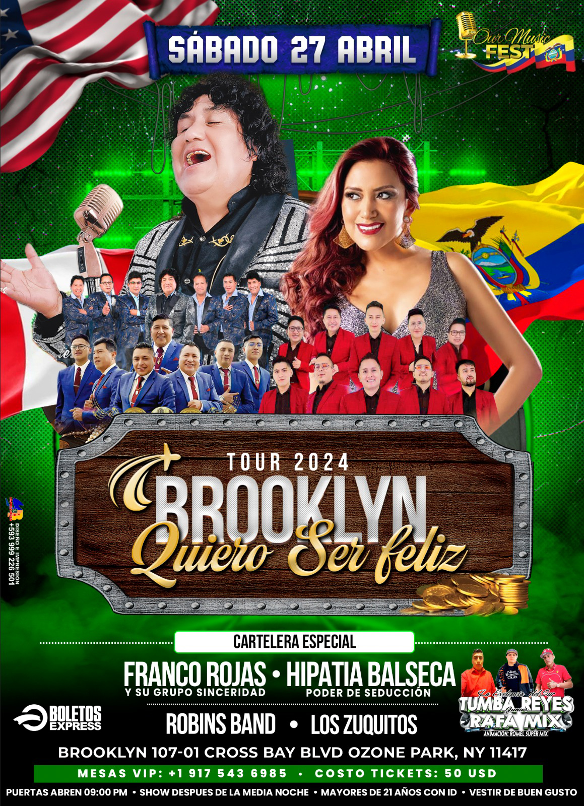 TOUR 2024 QUIERO SER FELIZ - BROOKLYN Tickets - BoletosExpress